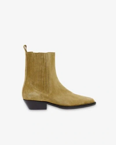 Isabel Marant Delena Suede Ankle Boots In Taupe