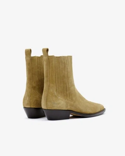 Isabel Marant Delena Suede Ankle Boots In Taupe