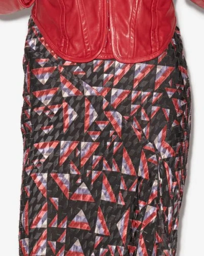 Isabel Marant Women's Katae Silk-blend Maxi Skirt In Black-multicolor