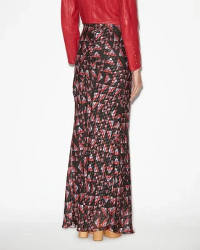 Isabel Marant Women's Katae Silk-blend Maxi Skirt In Black-multicolor