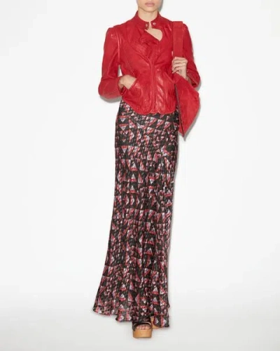 Isabel Marant Women's Katae Silk-blend Maxi Skirt In Black-multicolor