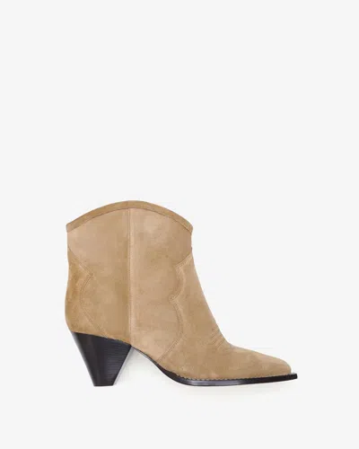 Isabel Marant Halbstiefel Darizo Aus Kalbs-veloursleder In Taupe