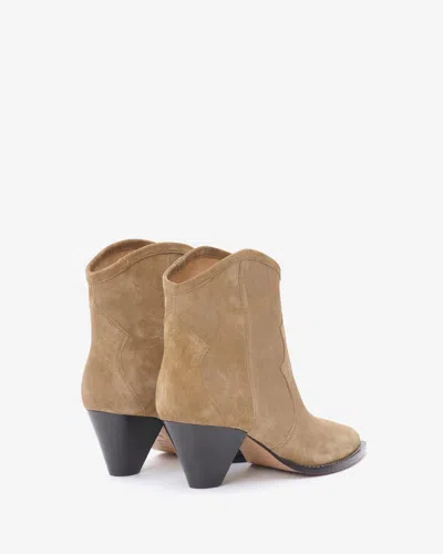 Isabel Marant Halbstiefel Darizo Aus Kalbs-veloursleder In Taupe