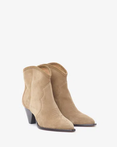Isabel Marant Halbstiefel Darizo Aus Kalbs-veloursleder In Taupe