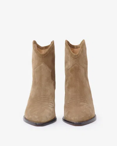 Isabel Marant Halbstiefel Darizo Aus Kalbs-veloursleder In Taupe