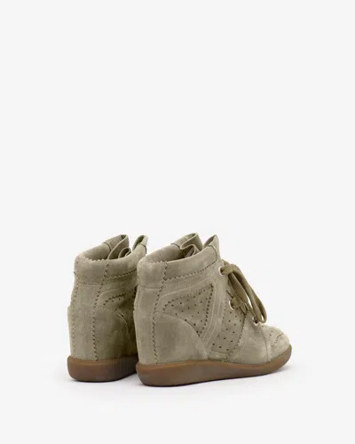 Isabel Marant Bobby Lace-up Wedge Sneakers In Green