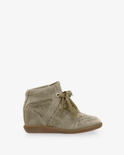 Isabel Marant Bobby Lace-up Wedge Sneakers In Green