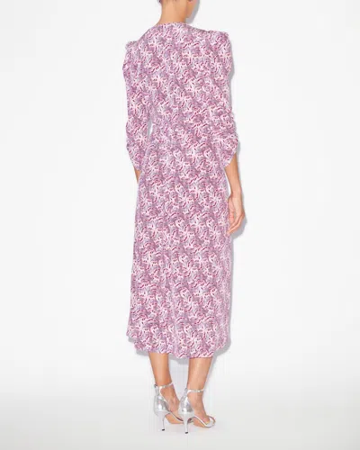 Shop Isabel Marant Albini Dress In Mauve