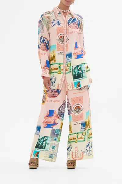 Camilla Long Line Shirt With Yoke And Button Detail Haute Passport