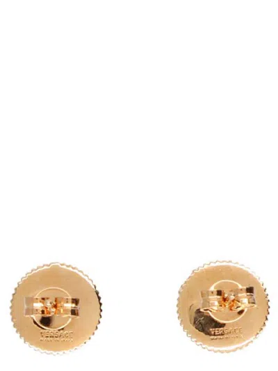 Shop Versace 'medusa' Earrings In Gold