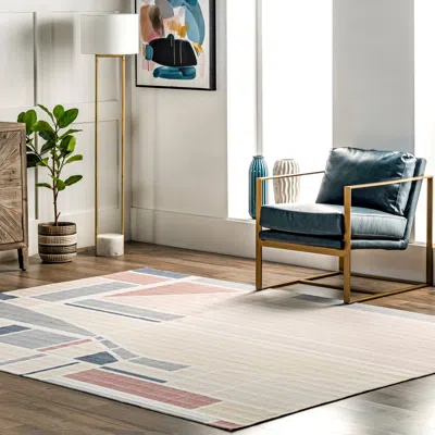Nuloom Dannie Modern Geometric Machine Washable Area Rug