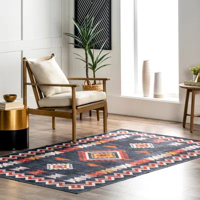 Nuloom Jayde Machine Washable Southwestern Diamond Area Rug