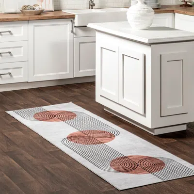 Nuloom Martine Abstract Sun Machine Washable Area Rug