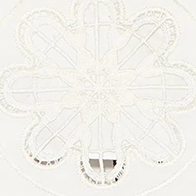 Isabel Marant Palmira Mini Skirt With Embroidered Palm Motifs And Scalloped Hem In White