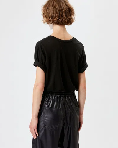 Isabel Marant Étoile Isabel Marant Etoile Zewel T Shirt With Metallic Logo Print In Black