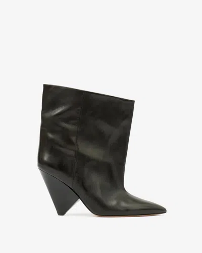 Isabel Marant Woman Ankle Boots Black Size 5 Calfskin In Black