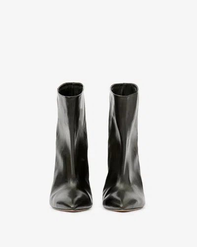 Isabel Marant Woman Ankle Boots Black Size 5 Calfskin In Black