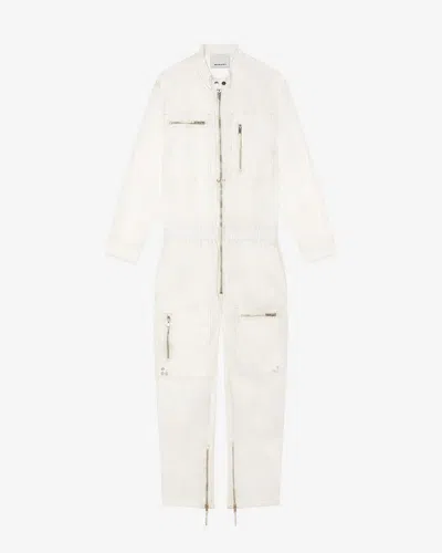 Isabel Marant Nelio Overall In Ecru