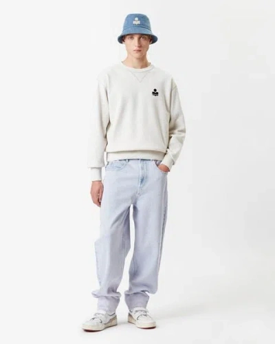 Isabel Marant Crew-neck Cotton-blend Sweatshirt In Ecru