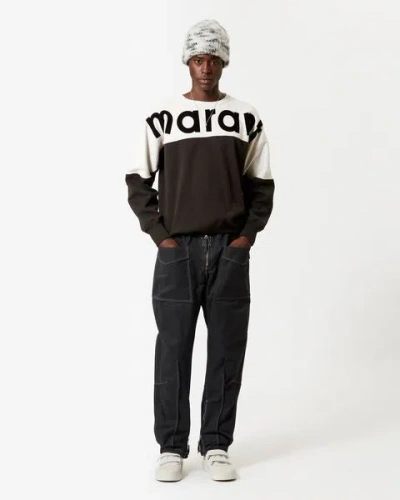 Isabel Marant Howley Logo Cotton-blend Sweatshirt In Black