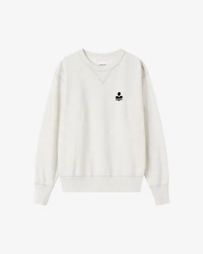Isabel Marant Crew-neck Cotton-blend Sweatshirt In Ecru