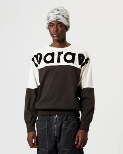Isabel Marant Howley Logo Cotton-blend Sweatshirt In Black