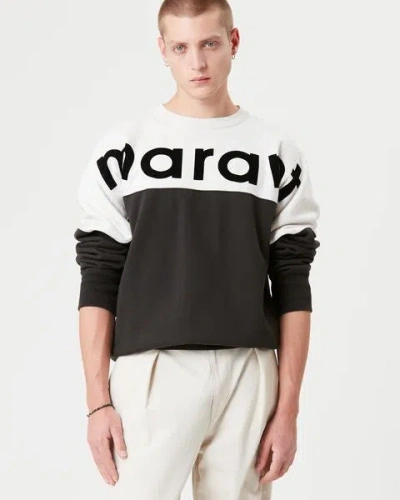 Isabel Marant Howley Logo Cotton-blend Sweatshirt In Black