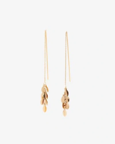 Isabel Marant Metal Shiny Leaf Earrings In Gold