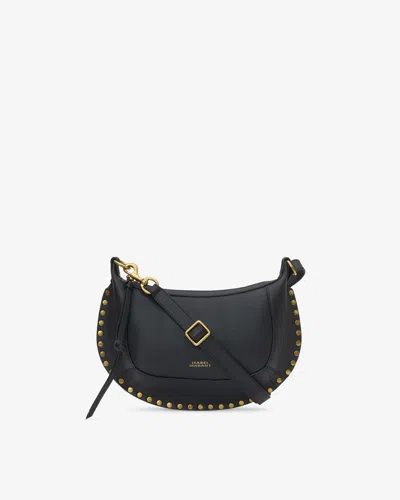 Isabel Marant Oskan Moon Bag In Full-grain Leather In Black