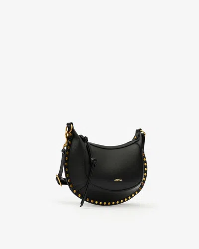 Isabel Marant Oskan Moon Bag In Full-grain Leather In Black