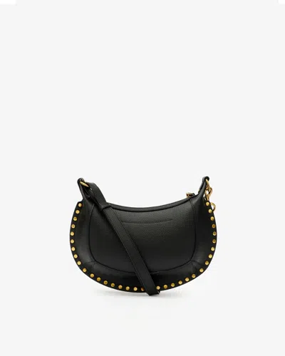 Isabel Marant Oskan Moon Bag In Full-grain Leather In Black