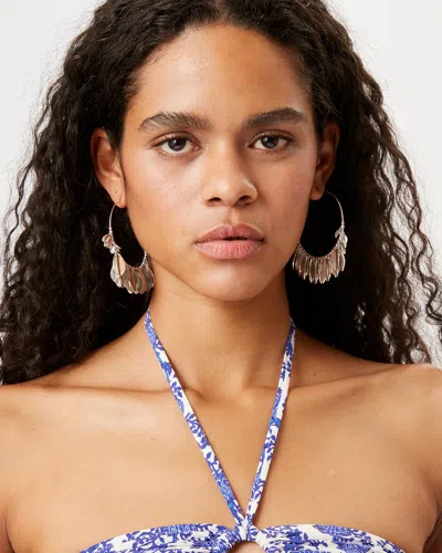 Isabel Marant Metal Shiny Leaf Earrings In Silver