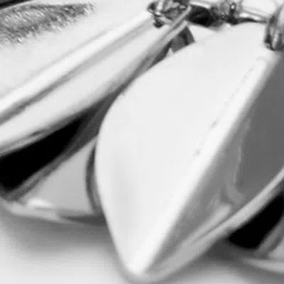 Isabel Marant Metal Shiny Leaf Earrings In Silver