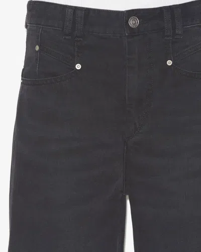Isabel Marant Dilali Cropped High-rise Straight-leg Jeans In Black