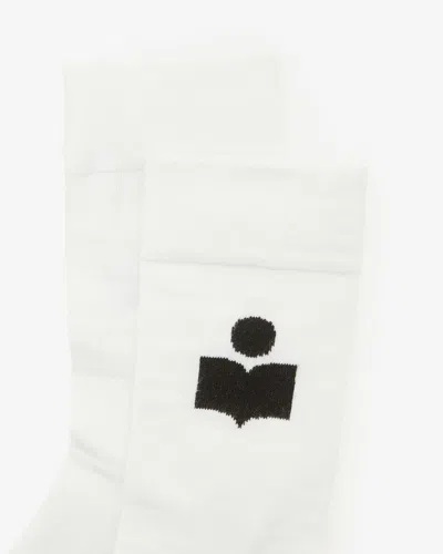 Isabel Marant Siloki Logo Socken Men In White