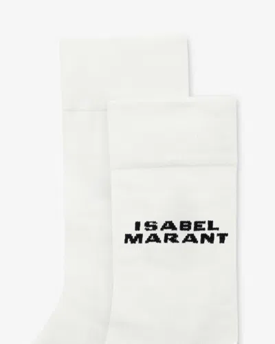 Isabel Marant Siloki Logo Socken Men In White