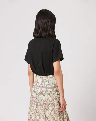 Isabel Marant Cotton Logo Print T Shirt In Black