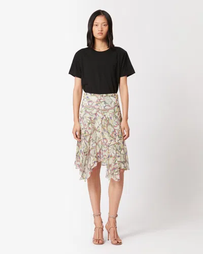 Isabel Marant Cotton Logo Print T Shirt In Black