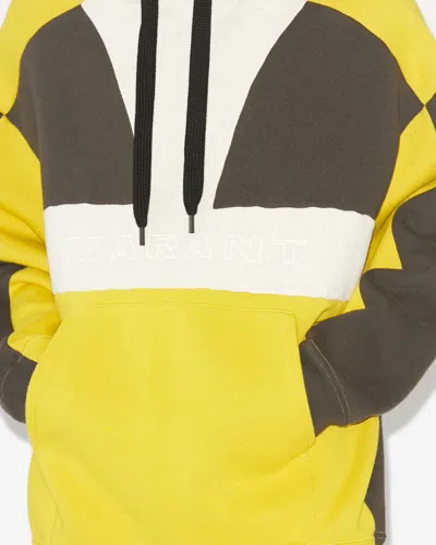 Isabel Marant Marant Wasil Color-block Sweatshirt In Yellow
