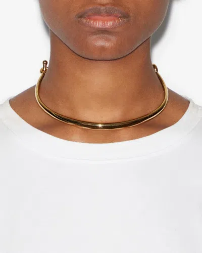 Shop Isabel Marant Pio Choker Necklace In Gold