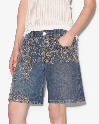 Isabel Marant Jerryl Shorts In Blue