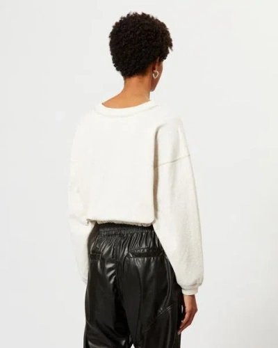 Isabel Marant Étoile Cropped Drawstring Sweatshirt In Ecru