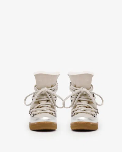 Isabel Marant Nowles Snow Boots In Silver