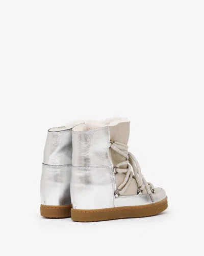Isabel Marant Nowles Snow Boots In Silver