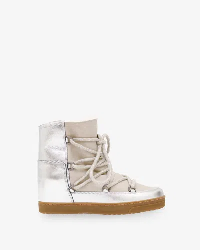 Isabel Marant Nowles Snow Boots In Silver