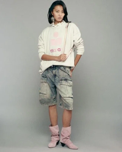 Isabel Marant Étoile Mindy Sweatshirt In Ecru