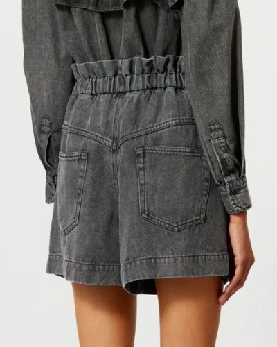 Isabel Marant Étoile Fließende Jeansshorts Titea In Gray