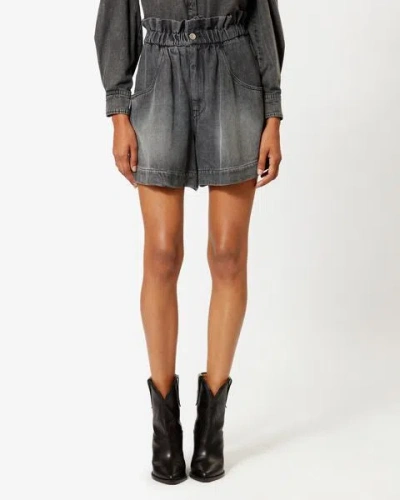 Isabel Marant Étoile Fließende Jeansshorts Titea In Gray