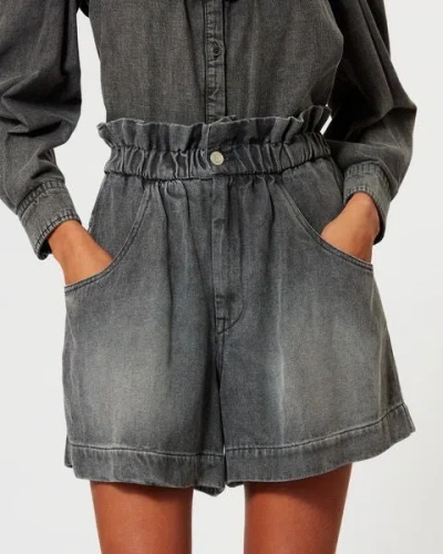 Isabel Marant Étoile Fließende Jeansshorts Titea In Gray