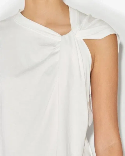 Isabel Marant Nayda Bow-detailed T-shirt In White